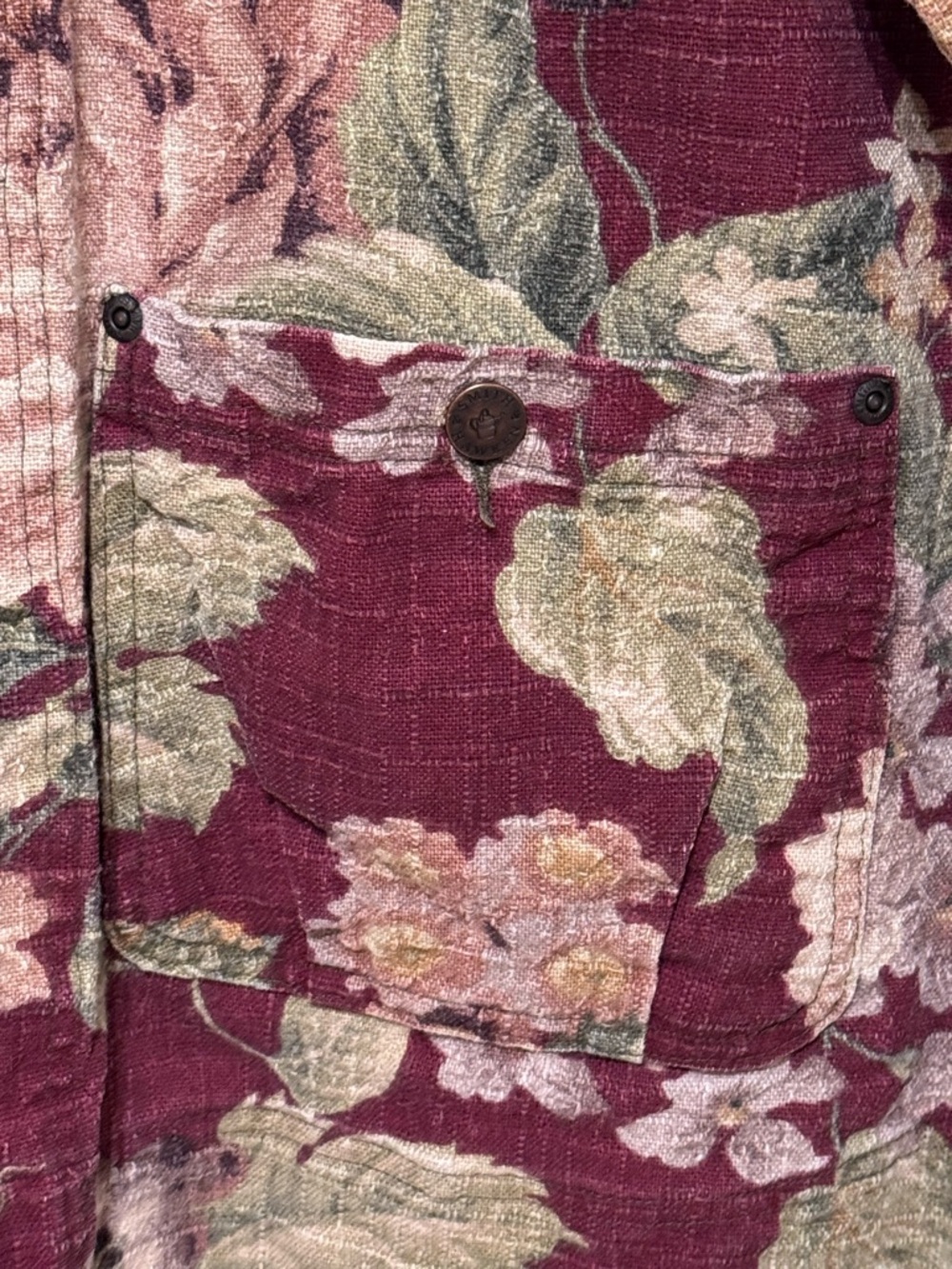 Vintage SMITH & HAWKEN Floral Print Barn / Chore Jacket - Women’s “M” - Picture 6 of 12
